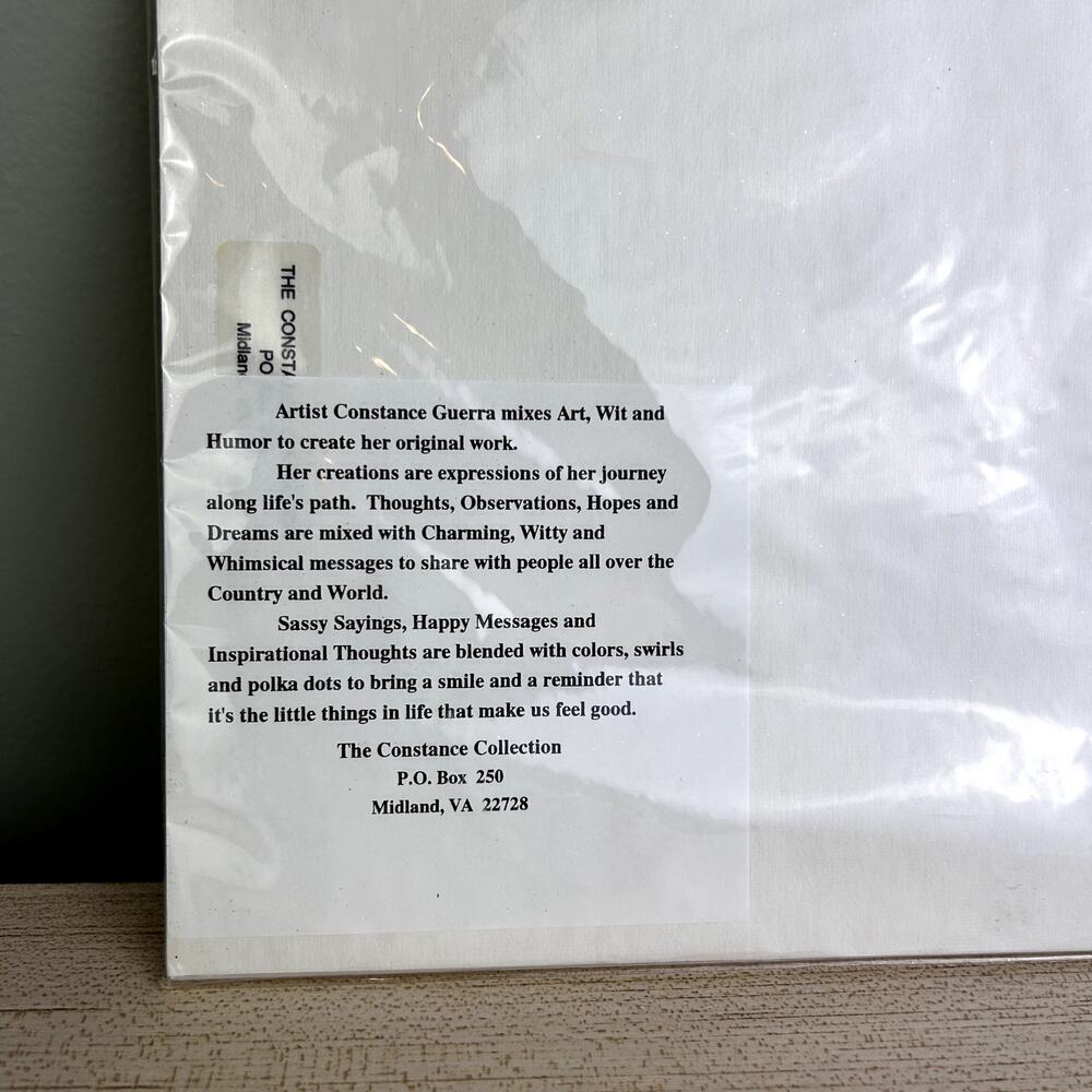 Constance Guerra Art Funny Bathroom Sign Matted to 8" x 10" Unique Eclectic Home - Picture 3 of 9